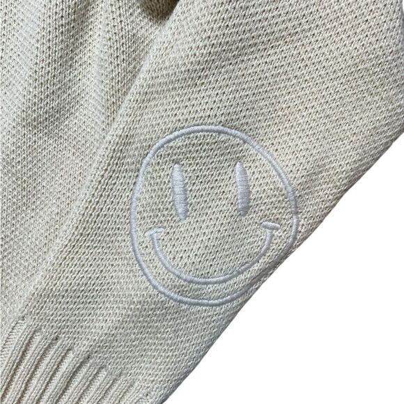 EARTHBOUND Smiley Face Sweater Cream Size Small - Picture 4 of 5